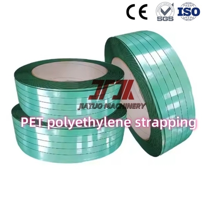 Vật liệu màu xanh lá cây Virgin PET Strap cho Brick Pallet Packaging Good Tension 350-950kgf