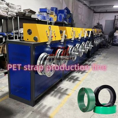 Đường dây sản xuất dây đai PET tốc độ cao > 150m/min với chiều rộng 9-32mm và cuộn dây tự động