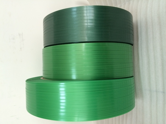 Đai đóng gói nhựa xanh 16mm Dây đai PET Polyester cho cuộn / Carton / Pallet