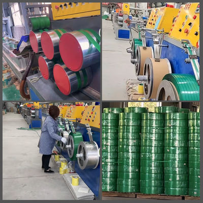Máy làm dây đeo bằng nhựa PET của GUGAO Motor Dây chuyền sản xuất đùn dây đeo PET 9-32mm