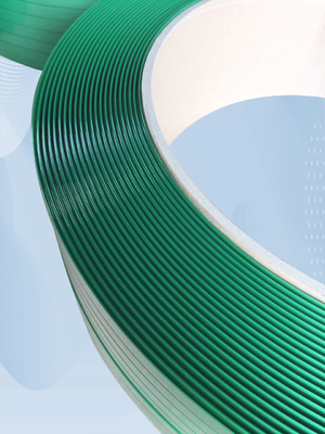 Dây đai đóng gói bằng thép nhựa PET màu xanh lá cây Dây đeo bằng nhựa Polyetylen 9-19mm