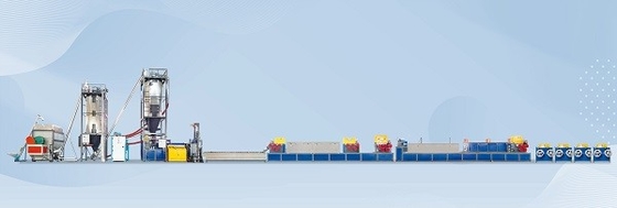 Dây chuyền ép đùn dây đeo PET điều khiển PLC 580-620KGS / H Máy làm dây đeo PET
