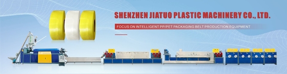 Tái chế Flakes PP PET Máy làm dây đeo tự động với ba bộ nạp