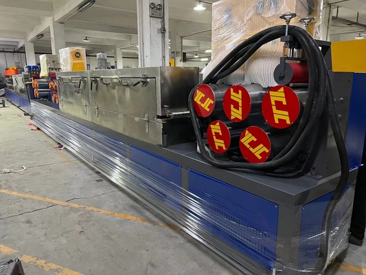 Máy đóng gói dây đai/băng ép PET để đóng gói với mảnh chai tái chế 100% Máy đóng gói hoàn toàn tự động