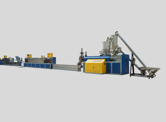 Dây chuyền sản xuất dây đeo PP hoàn toàn tự động Máy đóng đai trục vít Polypropylene 100mm với tốc độ dây đeo &gt;250m/phút