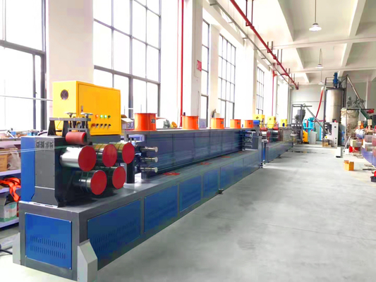 PET Strap Extrusion Tốc độ cao Máy chế tạo dây đai PET 3 vít rộng / dày (mm) 9-25/0.6-1.2mm