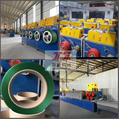 Máy sản xuất dây đai đeo PET 9 25mm Máy sản xuất dây đai đóng gói PET với hệ thống điều khiển PLC.