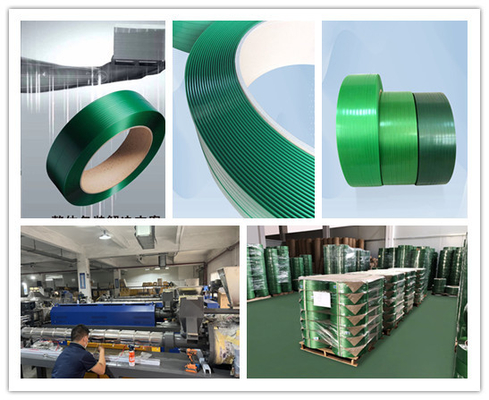 Thiết bị đeo dây đai PET, dây chuyền đeo dây đai PET, điều khiển màn hình cảm ứng bằng máy tính PLC, thiết bị đeo dây đai PET xanh