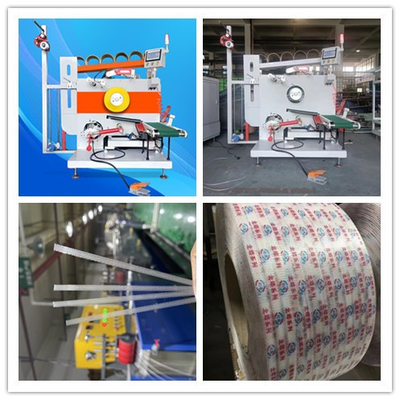 PLC màn hình cảm ứng hoạt động máy dây đai tự động, máy cuộn băng đóng gói PP, tốc độ đường dây: 200-350m/min