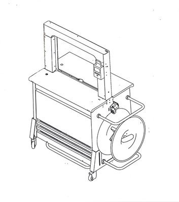 Công nghệ Đức Box Strapping Machine Thời gian làm mát điều chỉnh 2 Sec / Strip Bale Speed,Carton bàn trên trên