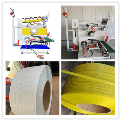 Máy cuộn lại băng dây tự động, máy cuộn băng đóng gói PP, cuộn tự động, tốc độ đường dây: 200-350 m/mi
