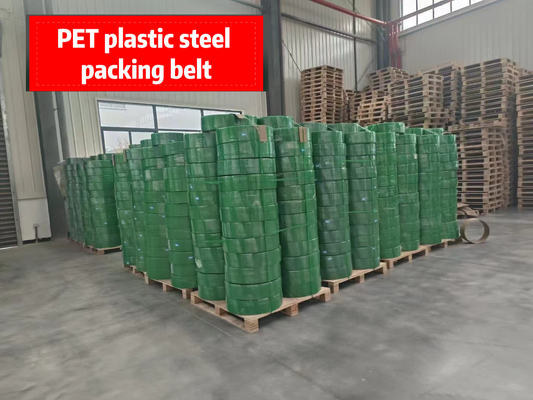 Vành đai đóng gói PET, dây đai đóng gói PET polyethylene, dây đai thép nhựa PET chịu nhiệt độ cao, chiều rộng: 9-32mm