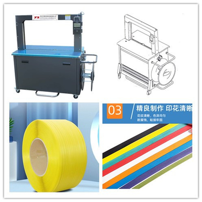 Máy đeo dây tự động Máy đeo dây bàn Máy đeo dây thùng hộp cấu trúc ổn định cho băng bọc PP