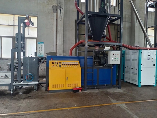 Đường dây sản xuất sợi dây chuyền đóng gói PET bộ lọc đơn xi lanh với bộ thay đổi không ngừng