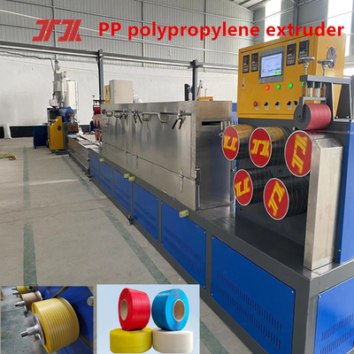 Thiết bị sản xuất dây đai PP với máy cuộn tự động với chiều rộng 5-19mm
