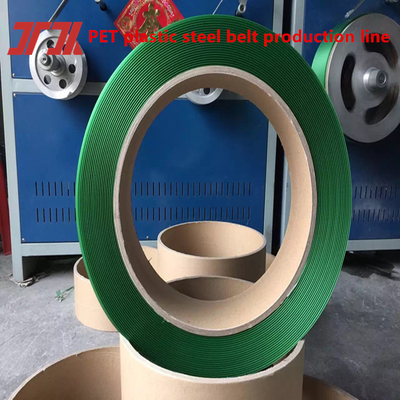 Cuộn nhựa PET màu xanh lá cây Polyester Chiều rộng 9mm Kéo 150kg cho các kiện quần áo đã qua sử dụng