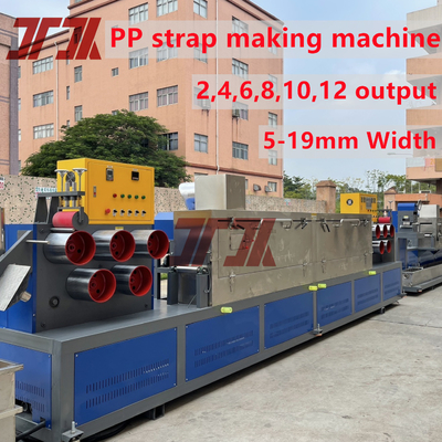 Tiết kiệm năng lượng PP sản xuất dây đai đóng gói Extruder với hoạt động tự động 5-19mm