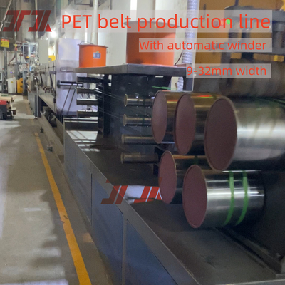 9-32mm chiều rộng Pet Packing Belt Extrusion Making Machine với Clear Embossing Machine