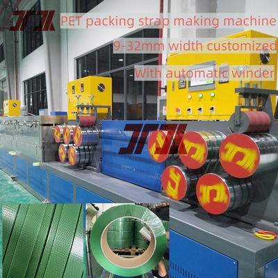 Máy chế tạo dây đai đóng gói nhựa cho thú cưng có kích thước tùy chỉnh với máy cuộn hoàn toàn tự động