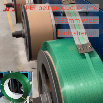 9-32mm Máy chế tạo dây đai PET tùy chỉnh sử dụng vật liệu tái chế với máy cuộn bán tự động