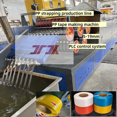 Hệ thống điều khiển PLC Máy làm dây đai đeo nhựa PP với khuôn điều chỉnh 5-19mm chiều rộng