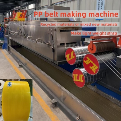 100% sử dụng vật liệu tái chế dây đai sản xuất PP với độ khoan dung nhỏ về chiều rộng Độ dày dài hơn và sức mạnh căng