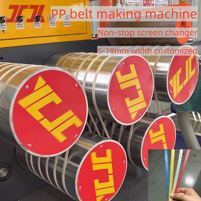 Thiết bị sản xuất dây đai PP 37KW, máy đóng đai PP 5-15mm cho bộ thay đổi màn hình tự động