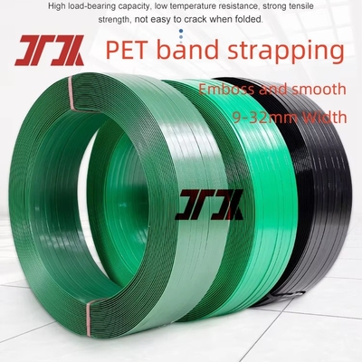 Trung Quốc nhà máy nhựa băng bọc PET màu xanh lá cây băng đeo đeo đeo polyester đinh đinh cho đóng gói