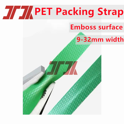 Trung Quốc nhà máy nhựa băng bọc PET màu xanh lá cây băng đeo đeo đeo polyester đinh đinh cho đóng gói