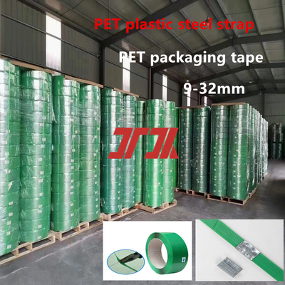 Bán chạy tại nhà máy Dây đai thép nhựa PET 9-25mm Dây đai pallet PET Dây đai thép PET cho Máy đóng đai khí nén Tự động liên kết