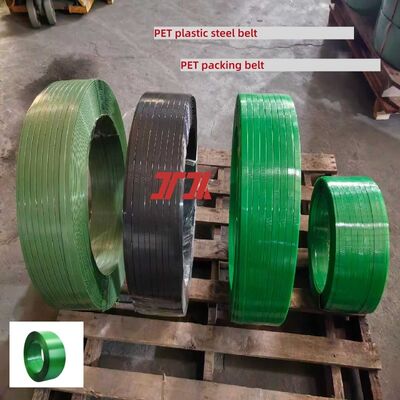 19mm PET nhựa thép dây đai màu xanh lá cây PET dây đai dây đai bề mặt đúc kết thúc