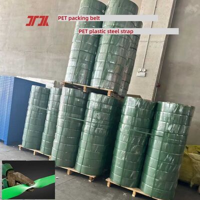 19mm PET nhựa thép dây đai màu xanh lá cây PET dây đai dây đai bề mặt đúc kết thúc