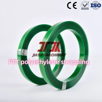 Dây đeo PET polyester màu xanh lá cây được thêu nổi tùy chỉnh trong các thông số kỹ thuật và mô hình khác nhau cho bao bì máy