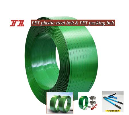 Dây đai nhựa PET 9-32mm PP PET dùng để đóng gói, làm từ 100% vật liệu PET tái chế
