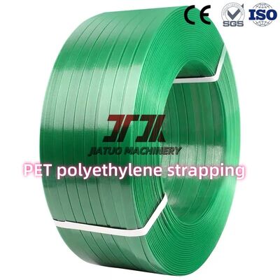 Sức mạnh 1000N 19mm chiều rộng Transparent Green PET Strap Giá cả phải chăng Bao bì băng đai đai