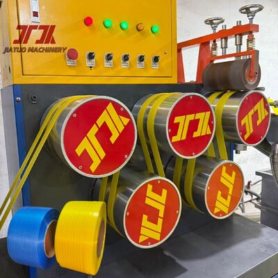 Đường dây sản xuất dây đai PP Máy chế tạo dây đai với Máy đúc gấp đôi chính xác