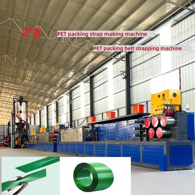 Máy đóng đai PET 100–500 kg/h, Dây chuyền sản xuất đai PET với tính năng tiêu thụ năng lượng thấp