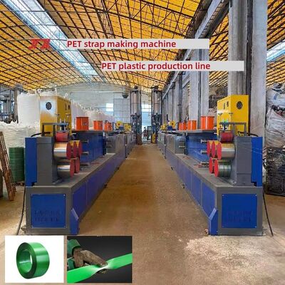 Máy sản xuất dây đai đeo PET 9 25mm Máy sản xuất dây đai đóng gói PET với hệ thống điều khiển PLC.