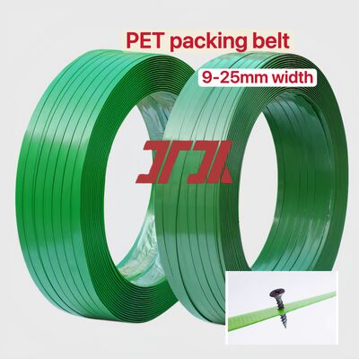 9-25mm dây đai đóng gói PET dây đai nhựa thép PET dây đai đóng gói với 100% vật liệu chai nghiền