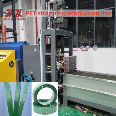 Đường dây sản xuất dây đai PET tốc độ cao > 150m/min với máy cuộn tự động
