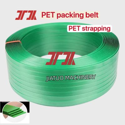 PET dây đai màu xanh lá cây PP PET dây đai 12mm PET bao bì dây đai cho máy đai khí nén