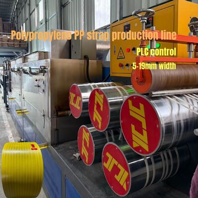 Đường dây sản xuất dây đai Pp tự động với thành phần điện nổi tiếng và điều khiển PLC