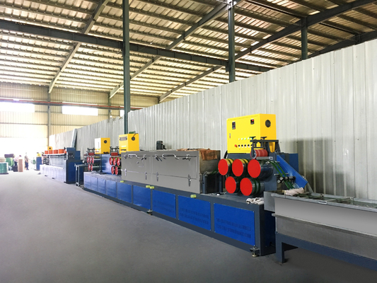 PLC điều khiển 200kg / H Máy sản xuất dây đai PET nhựa 200KW Dòng sản xuất tốc độ cao