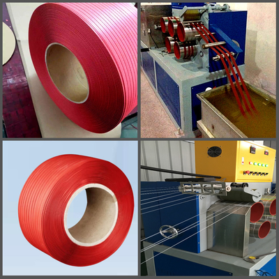 260kg / H PP dây đai đóng gói dây đai làm máy với một vít Extruder cường độ cao căng