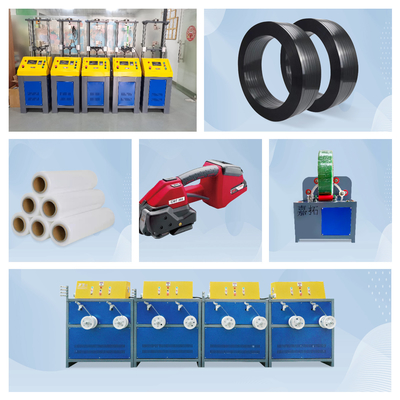 Máy đóng gói dây đai/băng ép PET để đóng gói với mảnh chai tái chế 100% Máy đóng gói hoàn toàn tự động