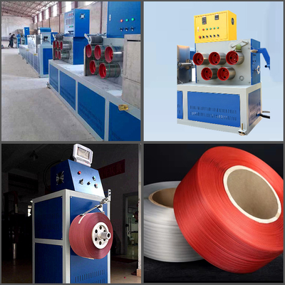 Máy làm dây đeo bằng nhựa PP Dây chuyền sản xuất dây chuyền Polypropylene 100 KW