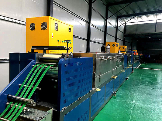 Máy đóng gói dây đai/băng ép PET để đóng gói với mảnh chai tái chế 100% Máy đóng gói hoàn toàn tự động