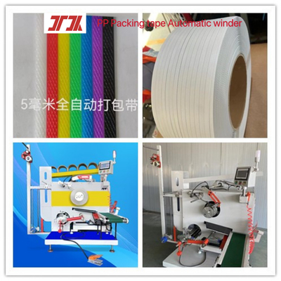 Máy chế tạo nhựa PET dây chuyền sản xuất băng nhựa Máy cuộn tự động 9-32mm chiều rộng