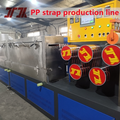 Máy xát dây đai PP tự động với hệ thống điều khiển PLC cho toàn bộ dây chuyền