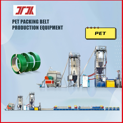 Vít đơn 4 dây đai Máy đóng gói dây đeo nhựa Dây chuyền ép đùn dây đeo PET